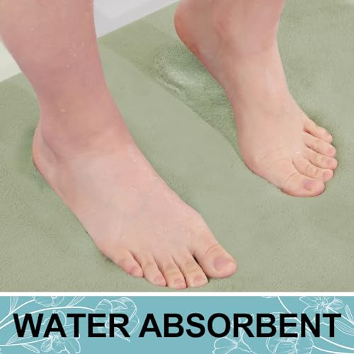 Smiry Memory Foam Bath Mat 24x16, Extra Suave Y Absorbente,