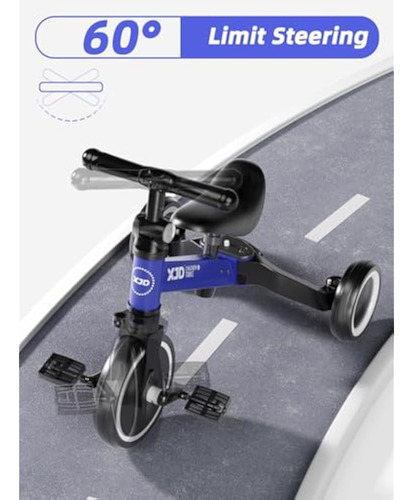 Xjd Bicicleta 5 En 1, Triciclo Para Niños Pequeños