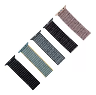 Pulseira Nylon Para Apple Watch Iwo 42mm 44mm 38mm 40mm Nfe