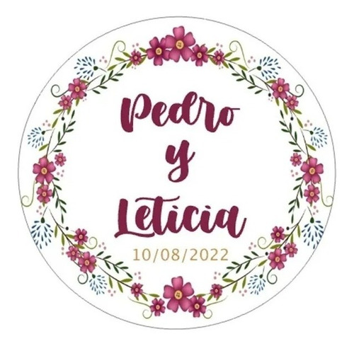 Stickers Para Boda, Xvaños, Express Personalizadas 120pz 4cm