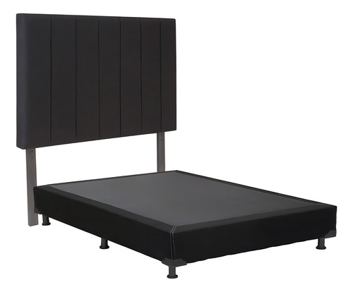 Cabecera King Size Dicasa Argos Negro + Box Dicasa Black