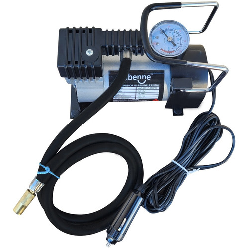 Imagen 4 de 10 de Compresor Aire 1 Piston Cilindro 12v Metal Auto Bici Bolso