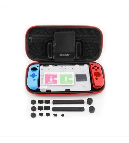 Kit Protector Nintendo Switch Bolso Lámina Grip Case Joy Con