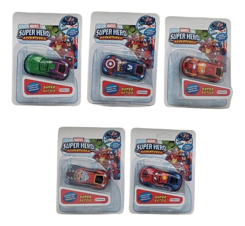 Super Auto Marvel Spiderman Iron Hulk Capitan Thor Juguete