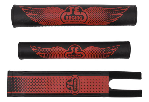 Racing Wing Logo Pad Set Vinilo Negro Rojo