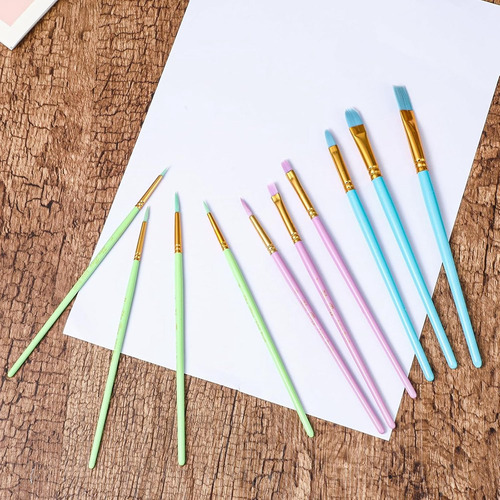 Set De Pintura Artística De 10 Piezas, Pinceles De Acuarela