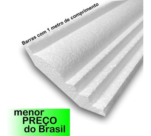 Moldura Forro Isopor Sanca Roda Teto Kit 30 Metros - 11cm