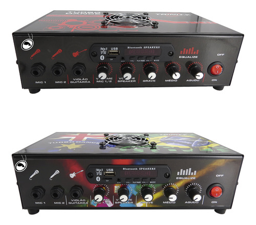 Amplificador Mesa Turbo Dance Bluetooth Usb 300w Rms Trinity