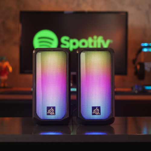 Caja de sonido LED para PC Gamer, subwoofer USB, caja para portátil