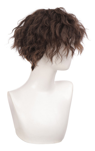 Peluca De Pelo Sintético Corto En La Parte Media Para Hombre
