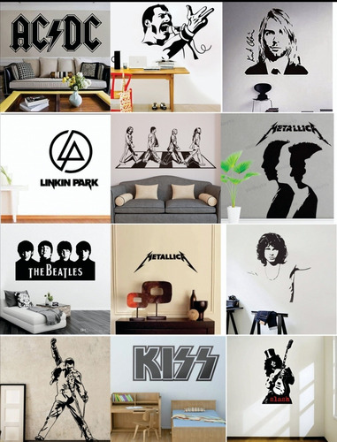 Vinilos Decorativos Bandas De Rock