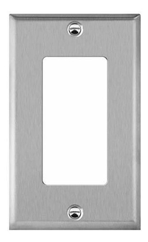 Placa Pared Metal, 1-gang, Acero Inoxidable 430, Ul 7731