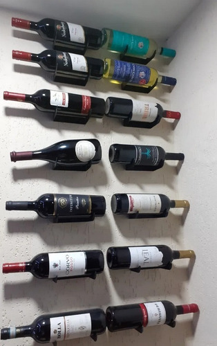 X 12 Soportes Estante Botella Vino Vinoteca Bodega Nayres.ar