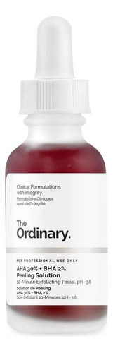 Sérum AHA 30% + BHA 2% Peeling Solution The Ordinary noite para todos os tipos de pele de 30mL 30+ anos