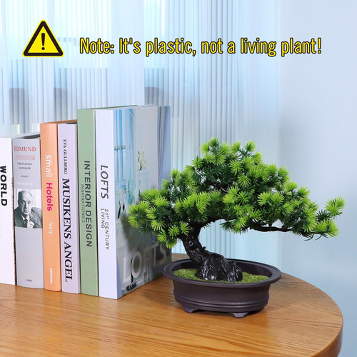 Árbol Bonsái Artificial Enebro Decoración Interiores Casa Of Verde