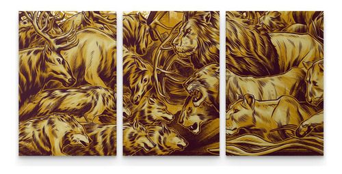 Quadro Game Of Thrones Batalha Lobos Tigres Cervos