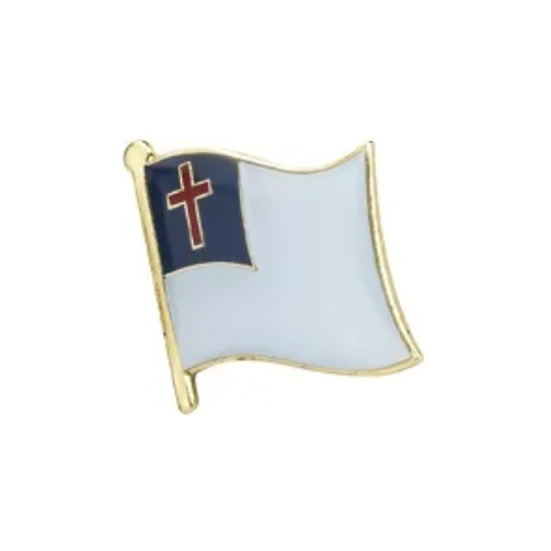 Pin Broche Prendedor Metálico Bandera Cristiana - Evangélica