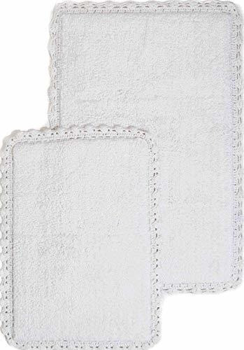 Crochet 2-piece Bath Rug Set, 21 Por 34 Pulgadas Y 17 Por 24