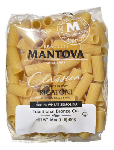 Mantova Pasta De Rigatoni De Troquel De Bronce Italiano - 10