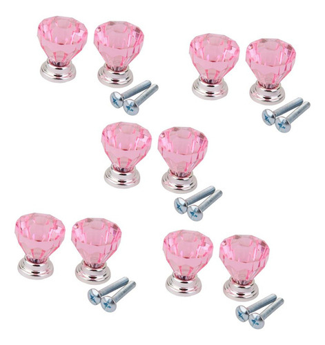 10 Piezas De Forma De Diamante De Cristal De Cristal