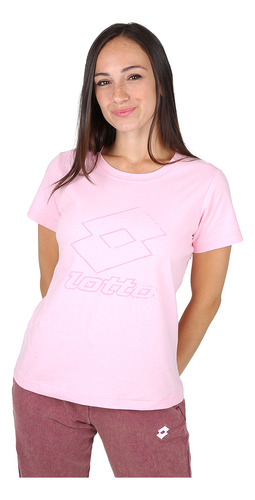 Remera Urbana Lotto Smart Mujer En Rosa