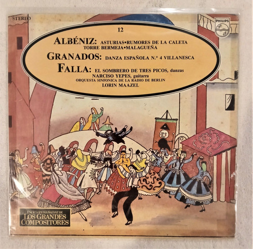 Narciso Yepes Lp Musica De Albeniz, Granados Y Falla