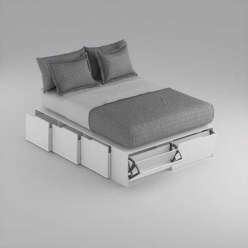 Cama Box Emc 200 Cm Blanco