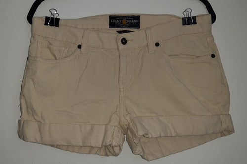 Short De Pana Lucky Brand Mujer Talla 6 (28) Color Crema