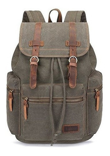 Bluboon Lienzo Vintage Mochila Casual Bookbag Hombres Mujere