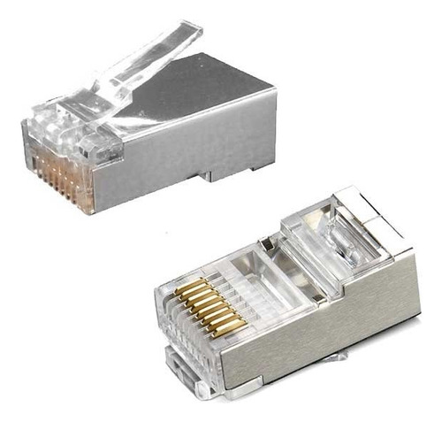 Conector Rj45 Cat6 Blindado Ethernet  Passtrougth 