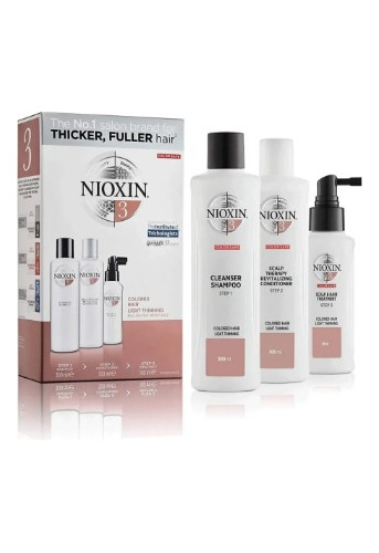 Nioxin  Pack #3 Caída Moderada Y Cabello Teñido 300ml