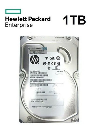 Imagen 4 de 6 de Disco Duro Hp Servidor 1tb Sata 6g 7.2k 3.5 Lff Mdl Hot Plug
