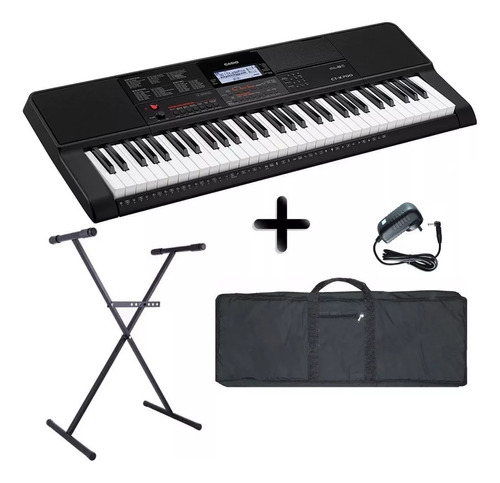 Teclado Casio Ctx700 Organo + Fuente + Soporte + Funda