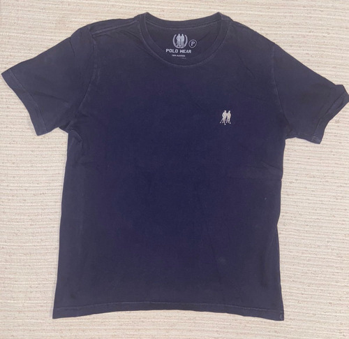 Camiseta Polo Wear - Lisa Azul Escura - Tamanho P | Promoção