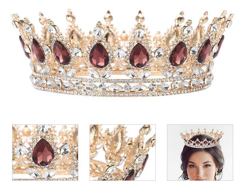 Tiara De Corona De Boda, Tiara De Diamantes De Imitación