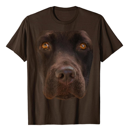 Polera Con Disfraz De Cara De Perro Marrón Oscuro Para Ama