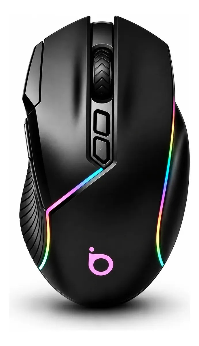 Mouse Gamer Sem Fio BASIKE RGB Recarregável Tri-Modos 2.4G Bluetooth 5.1 USB-C 12800 DPI 9 Botões 260h para Mac/PC