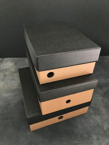 Imagen 4 de 10 de Caja Baulera Organizadora Decoración 32x20x12 Bicolor X10 U