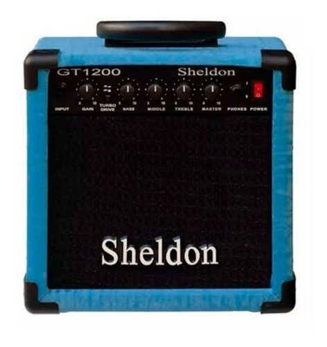 Amplificador Sheldon GT1200 para guitarra de 15W cor azul