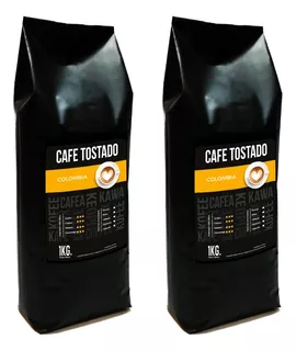 Pack 2kg - Café En Grano Tostado Natural Colombia Premium R1