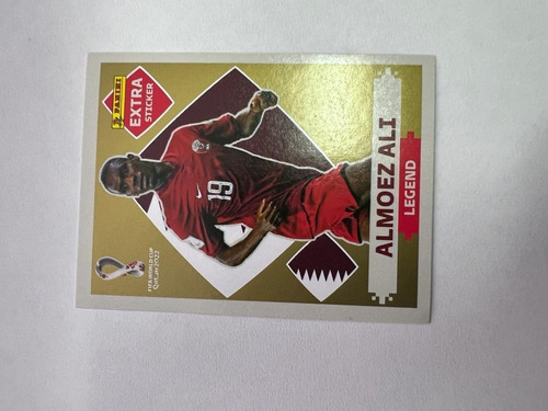 Lámina Mundial Qatar 2022. Almoez Ali . Sticker Oro