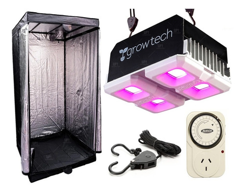 Kit Indoor Combo Carpa Cultivo Growtech 200w Con Accesorios