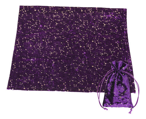 Cubierta De Mesa Cuadrada De Almohadillas De Cartas Púrpura