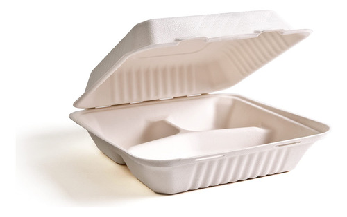 Recipientes Para Alimentos Green Wave 9x9x3, 3 Compartimento