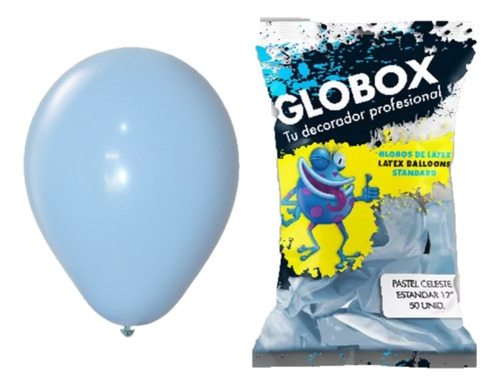 Paquete X 50  - Globos Pastel 12 - Color Celeste - Dilax