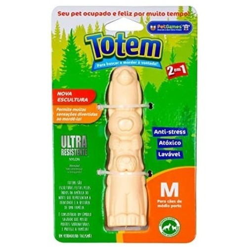 Brinquedo Mordedor Totem Bege Em Nylon G