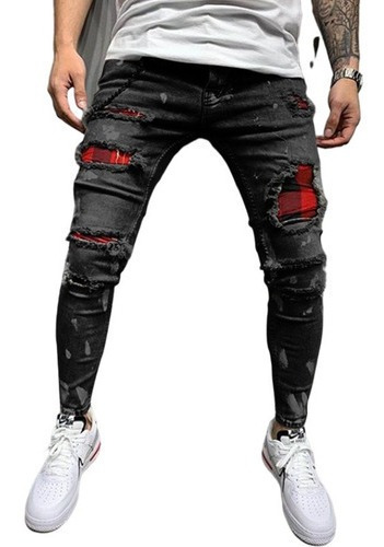 Pantalon Negro Roto Hombre | MercadoLibre