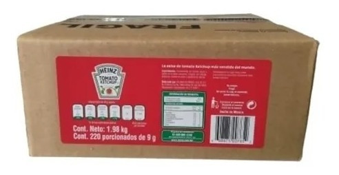 220 Sobres De Salsa Catsup Heinz 9 G C/u6