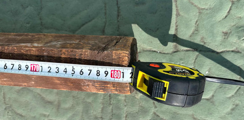 Eje De Madera Octogonal Reciclado 1.815 C/perno Punta (Usado)