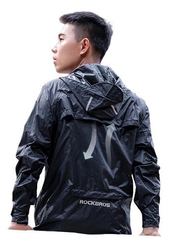 Casaca Cortaviento Reflectivo Con Capucha Rockbros